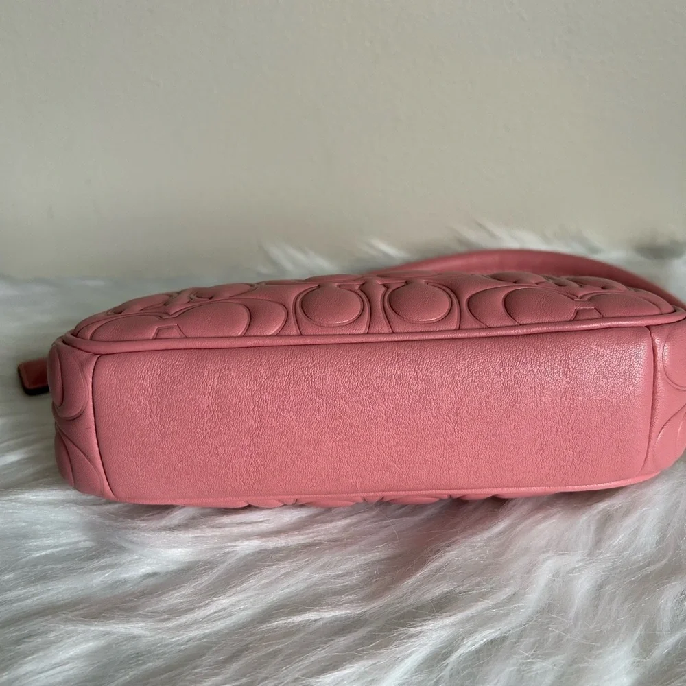 Coach Nolita 19 Pink Quilted Leather Signature C Shoulder Bag Excellent - Picture 8 of 10
